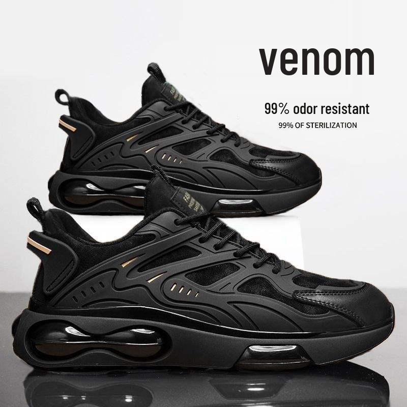 

Men s Black Breathable Non-slip Sneakers - Summer Casual Soft Sole Running Shoes 39