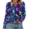Women's Halloween Print Fashionable Long-sleeved Top