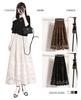 Elegant Plus Size Lace Patchwork Mid-Length Autumn Skirt