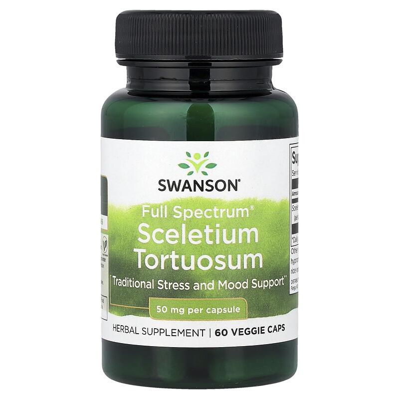 iHerb UK - Swanson Vitamins , Full Spectrum® Sceletium Tortuosum, 50 Mg, 60 Veggie Caps - Image 4