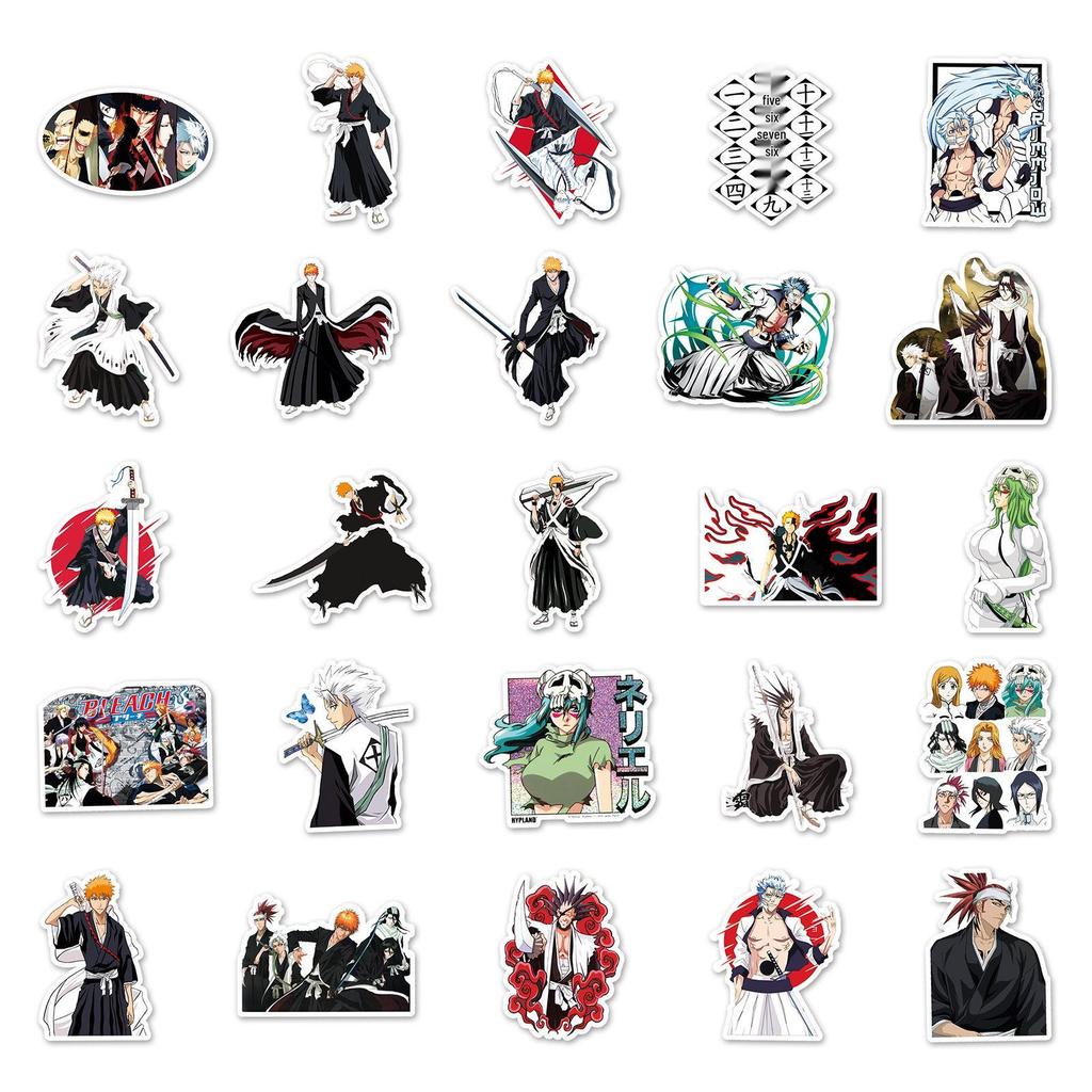 50 Japanese Anime Character Stickers - Waterproof, Graffiti Style for Suitcases, Scooters, Computers, and Tablets. 50 Sheets Included.