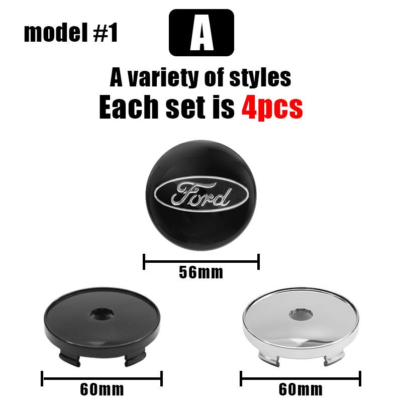 4Pcs 60MM Car Styling Center Wheel Cap Hub Rim Cover Sticker Emblem For Ford Focus Mondeo Mustang Fiesta Kuga MK2 Everest Escape