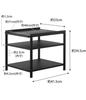 Yamazaki Tower, a 3-tier, Height-adjustable Under-sink Rack, Black, Approximately 33cm W X 41.5cm D X 34.5cm H, with Hooks. 2012 Model.