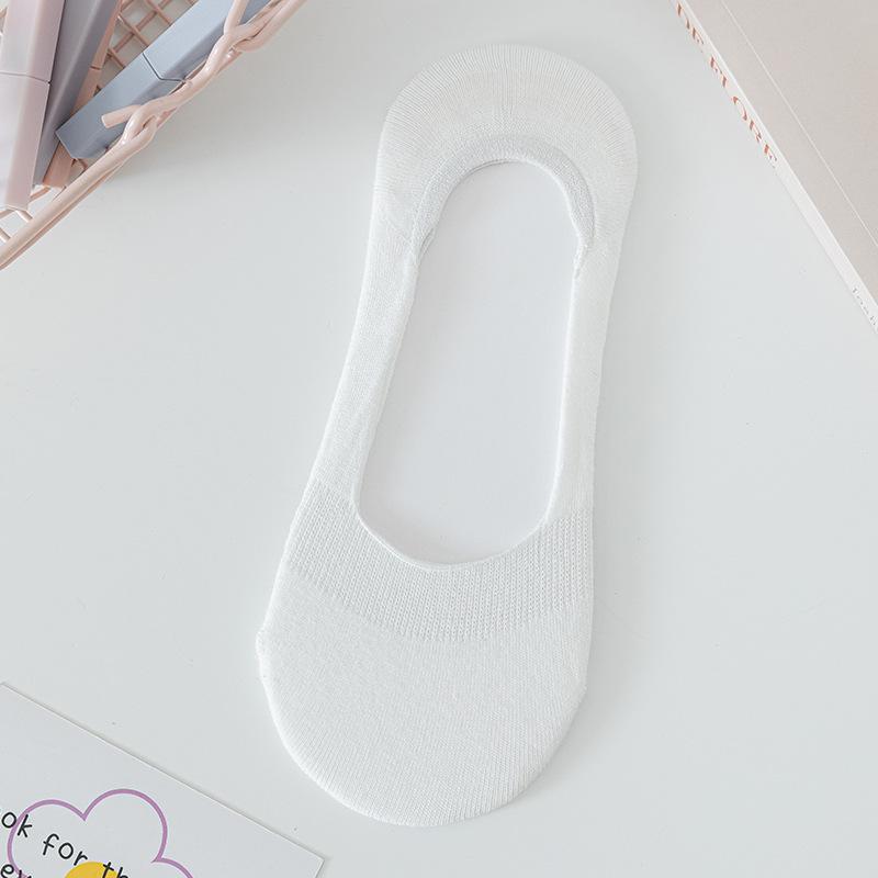 Female Summer Thin Does Not Fall with Solid Color Shallow Mouth Invisible Boat Socks