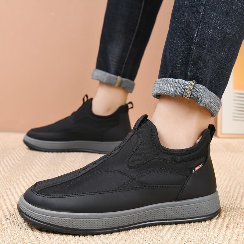 Winter new dad shoes cotton boots one pedal piled thickened snow boots comfortable warm medium and old cotton shoes
