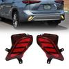 For Toyota Highlander LED Rear Bumper Reflector Lights Fog Lamp Brake Light Turn Signal Waterproof Car Acssories 12V