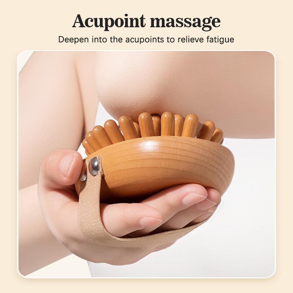 Wooden Body Meridian Brush Anti Cellulite Massage Tool Air Cushion Scalp Massage Hair Comb Body Massager