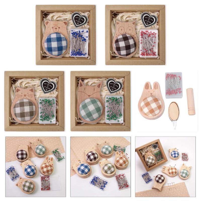 Jeżowy Zestaw do Szycia Poduszeczka na Szpilki ze 100 Żywymi Szpilkami do Szycia do Rękodzieła i Krawiectwa