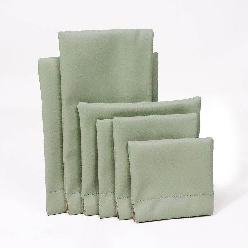 

Waterproof PU Leather Makeup Bag with Snap Closure - Portable Storage & Coin Purse