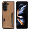 Leather Case For Samsung Galaxy Z Fold 7 6 5 4 3 ZFold7 Fold7 Fold6 Fold5 Fold4 Fold3 Card Slots Cards Holder Phone Cover