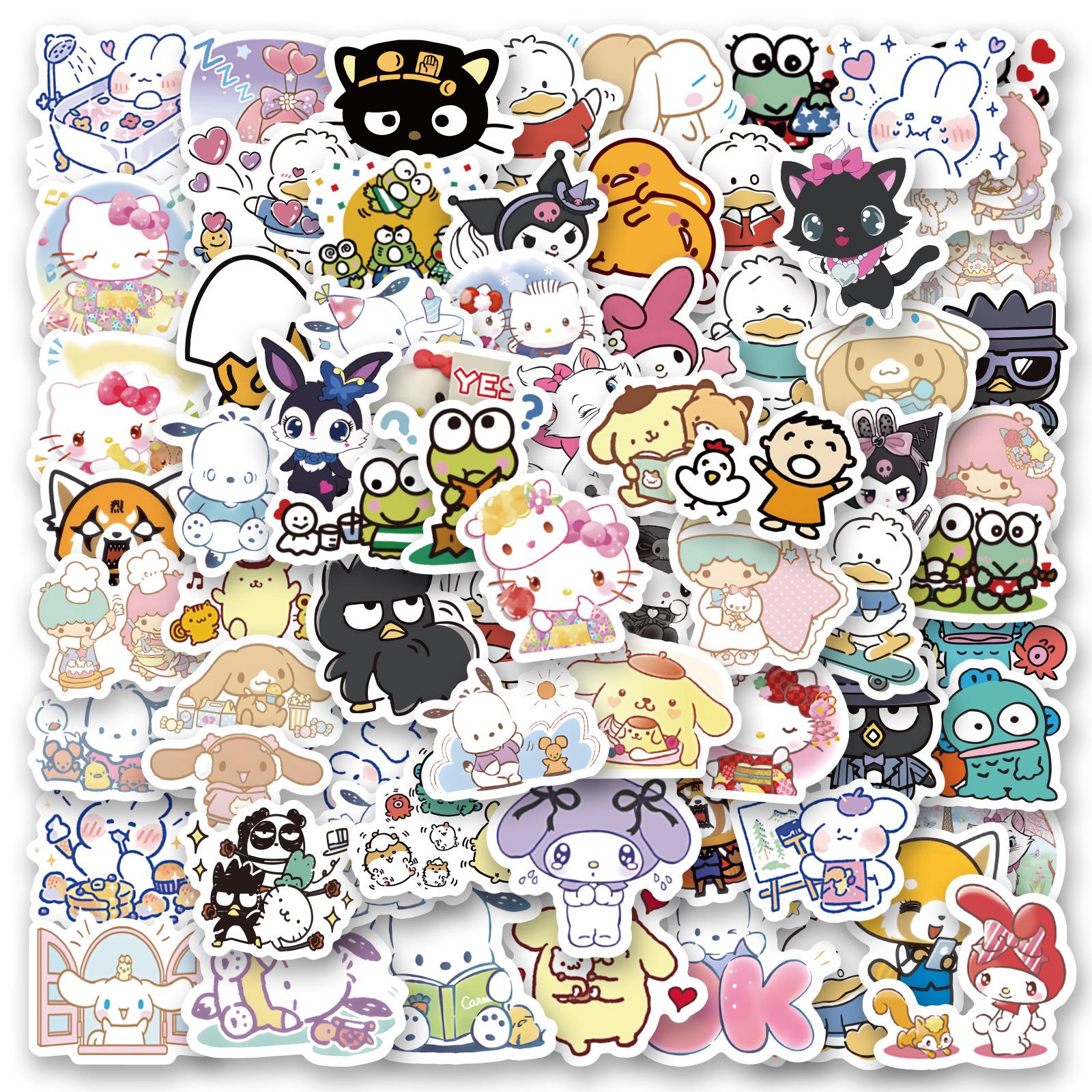 

100 Cute Sanrio Cartoon Stickers for Journals, DIY, Phone & Laptop Decor