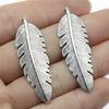 5pcs Charms Feather Antique Silver Color Big Feather Charms For Jewelry Making Charms Feather Jewelry Findings DIY