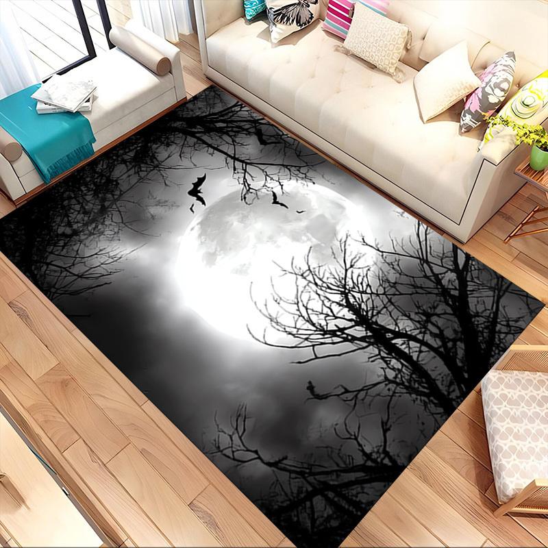 Moonlight Bats Crystal Velvet Office chair mat Area Rug - Non-Slip, Floor Mat, Office Desk Chair Rugs,Christmas Gift-1106198