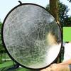 Light Reflector Two In 1 Photography Reflector Round Silver White Light Diffuser, Photography Panel for Camera Fill Light