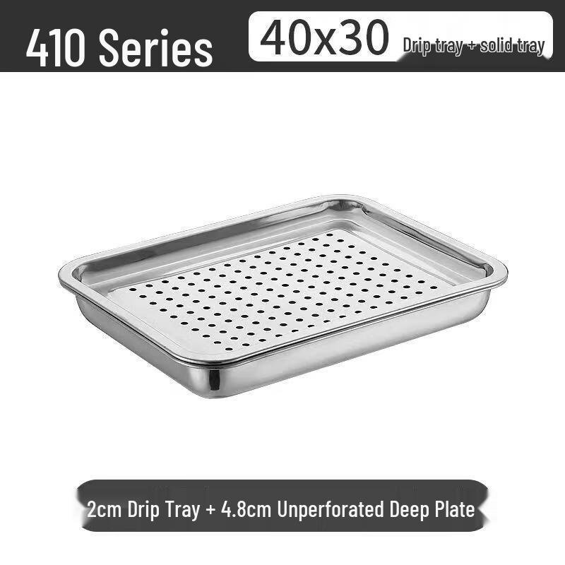 Stainless Steel BBQ Roasting  Draining Pan Set