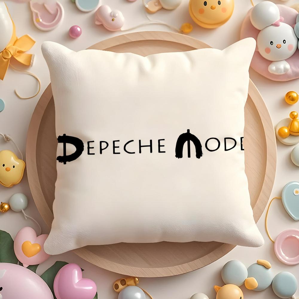Rock Band D-Depeche Mode Cushion Cover Plush Fabric Soft Double-Sided Printed Sofa Pillow Case Colorfast Home Decor Gift