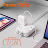 8Ac+4Usb Extension Cord Power Strip With Usb (Type C), Ultra-Thin Flat Plug For Travel/Home/Office