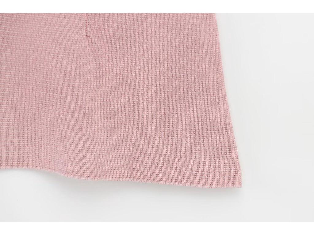 2025 Spring Women's Fashion: European & American Style Versatile Knitted Vest with Ruched Waist