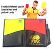 Sports Football Referee Red Yellow Cards With Leather Case Pen Practical Referee Tools Competition Equipment