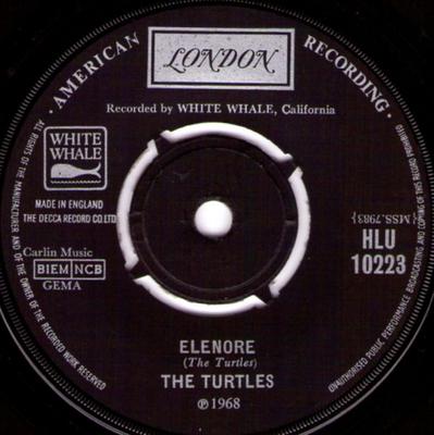 7inch Record TURTLES - Elenore HLU10223 London Records, 1968 UK Rock Used