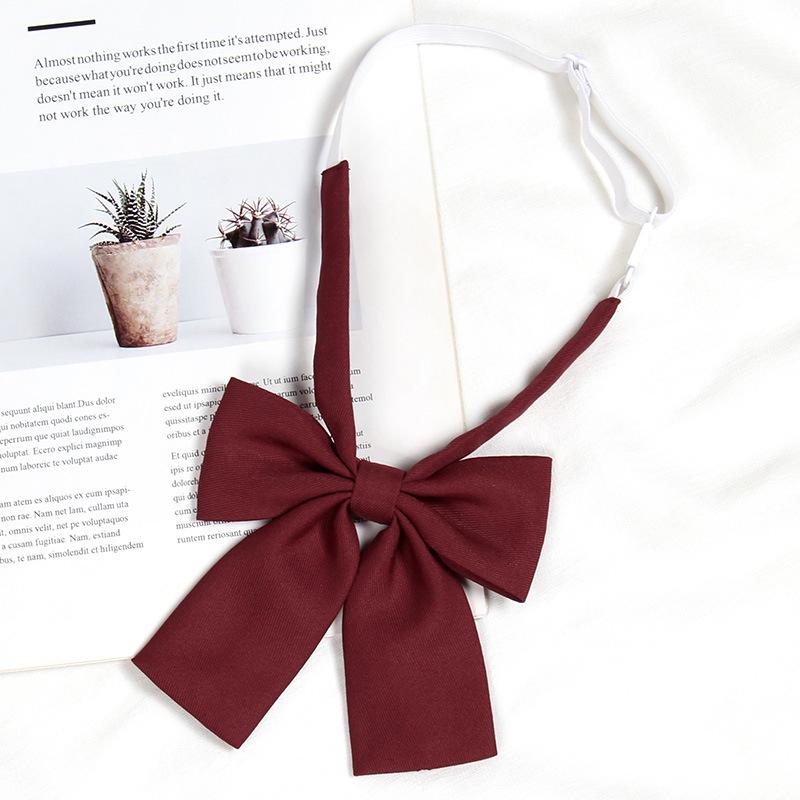 Damen Krawatte im lässigen japanischen Akademie-Stil - Schwarz, Rot, Graue Fliege