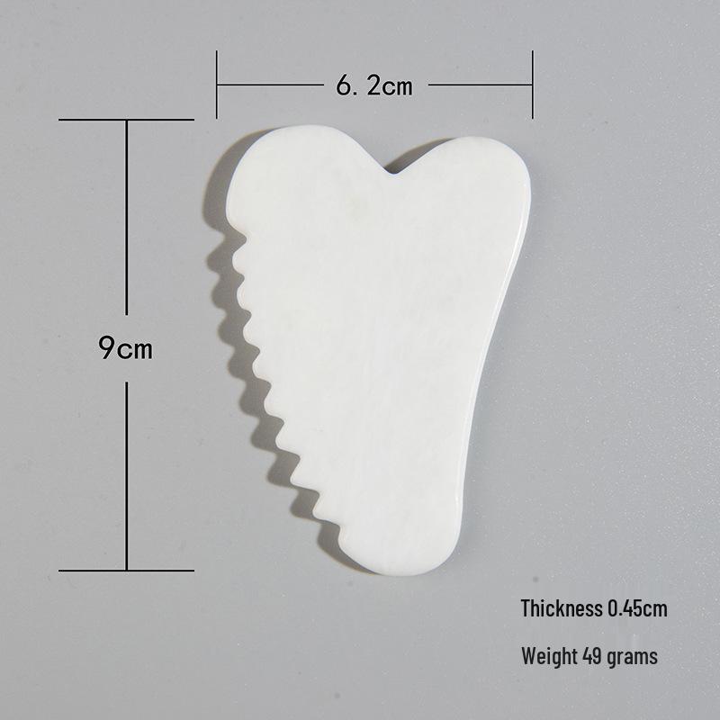 Heart-shaped Xiuyan Jade Gua Sha Board for Face and Eyes - Universal Beauty Tool