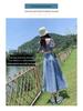 2024 Spring/Summer Women's High Waist Denim Midi Skirt - Slimming Casual Mid-Length In Dark Blue
