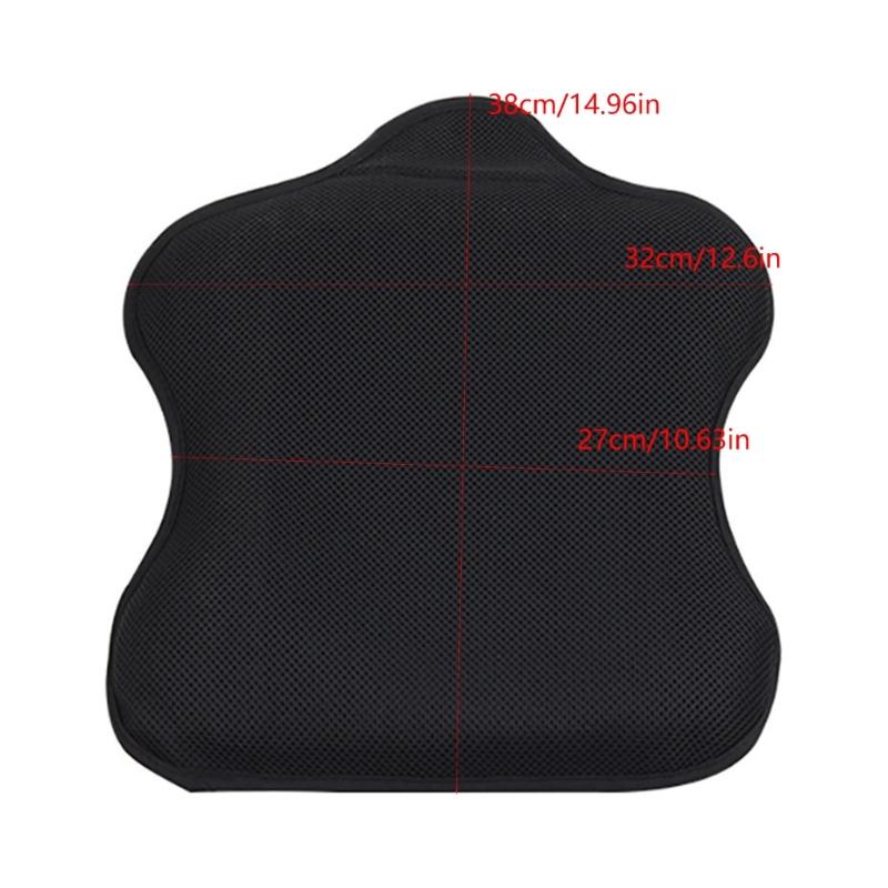 Breathable Motorcycle Gel Seat Cover Cushion With Memory Foam Base Waterproof Surfaces Universal for Most Motorbikes