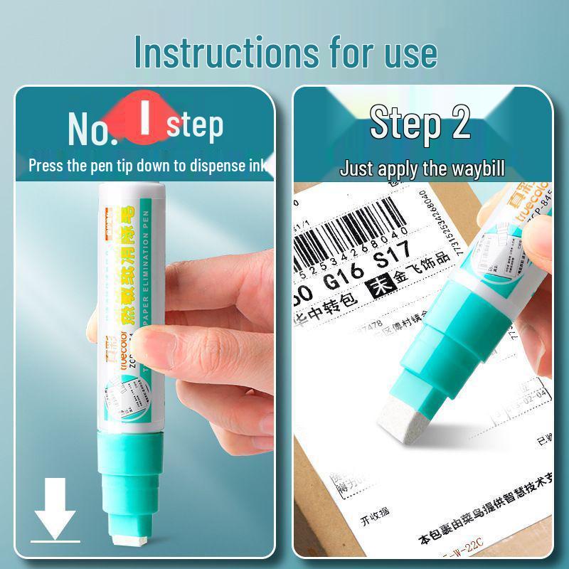 Privacy Eraser Pen: True Color Thermal Paper Cover-Up for Trace-Free Information Removal