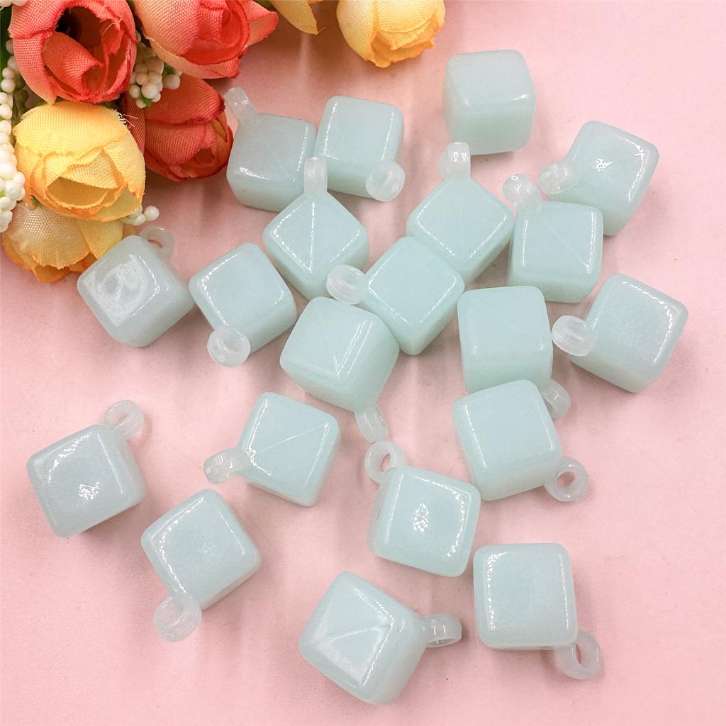Material Acrylic DIY Square For Bracelet Earring Making Jewelry Accessories Loose Beads For Handmade Jelly Color 20pcs 14*25.6mm Fashion
