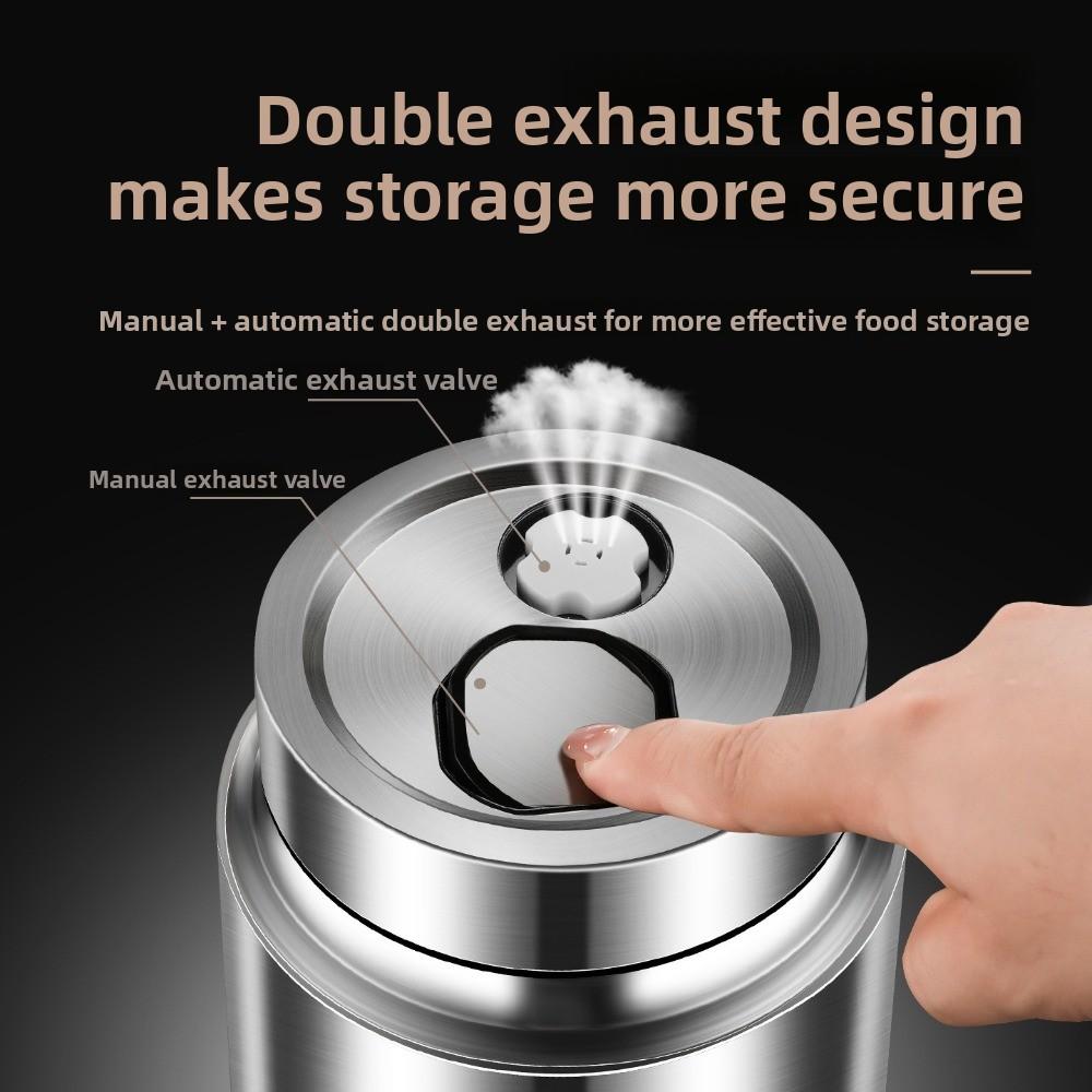 Moisture-Proof Stainless Steel Tea Jar Sealed Design Fresh-Keeping Jar Coffee Shop