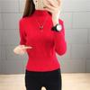 Women's Knit Sweater Short Turtleneck Sweater Slim Pullover Knit Jumper Fall Winter