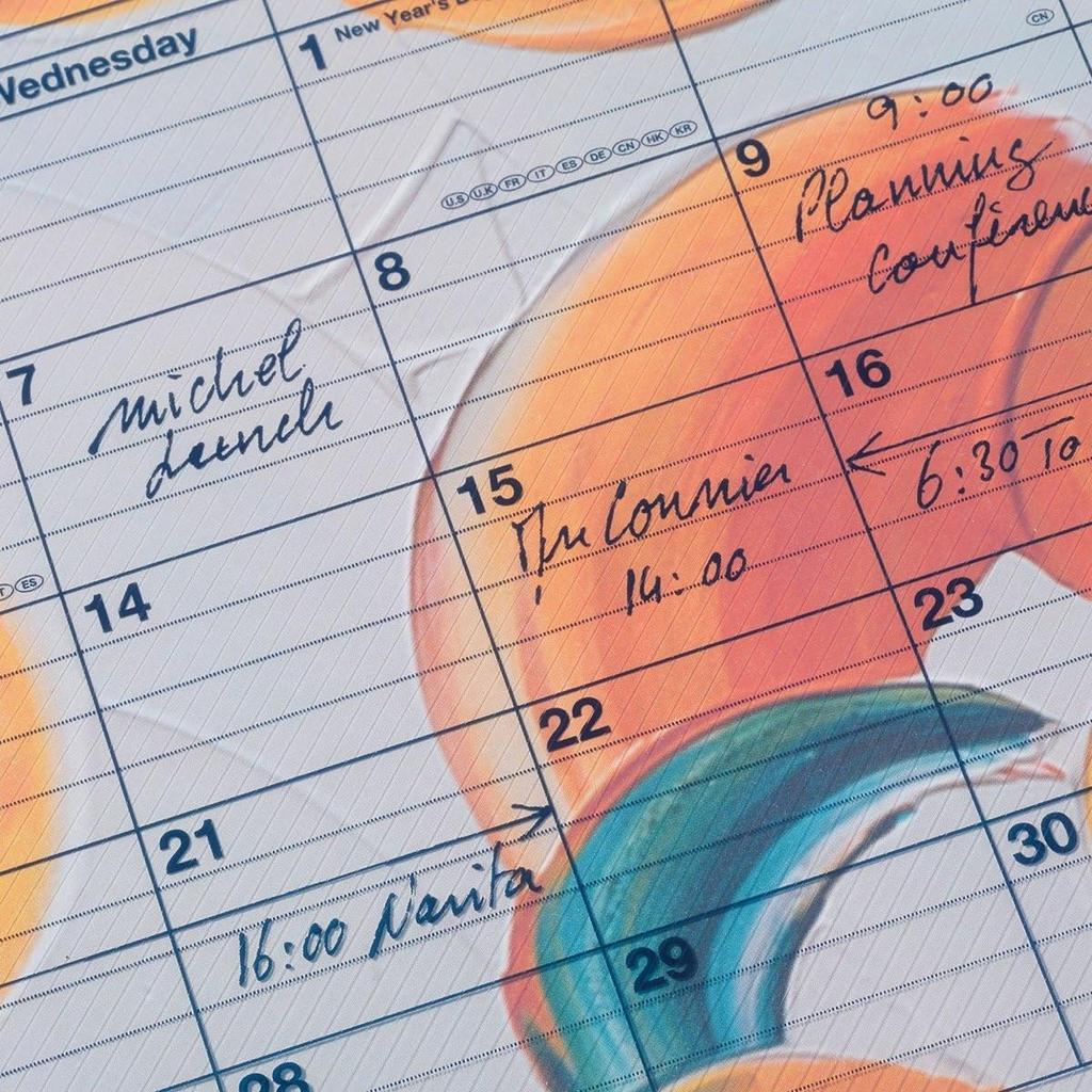 2026 Monthly B5 Starting January Notebook Summer Planner, Block, Size, 2026, Calendar, M/Yoshiki Okamura, Wave, Marks, 26WDR-NB4-OBL