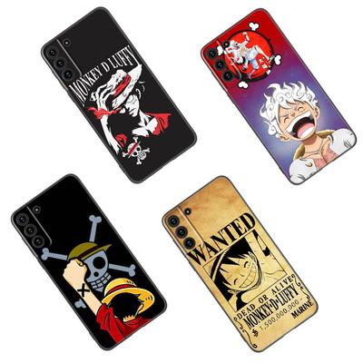 Anime One Piece Luffy Svart Silikon Mobilskal För Samsung Galaxy S23 S21 S20 FE S24 S22 Ultra S10E S10 S9 S8 Plus