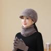Rabbit Fur Knitted Woolen Hat Winter Middle Aged and Elderly Women's Winter Elderly Warm Mother's Basin Hat