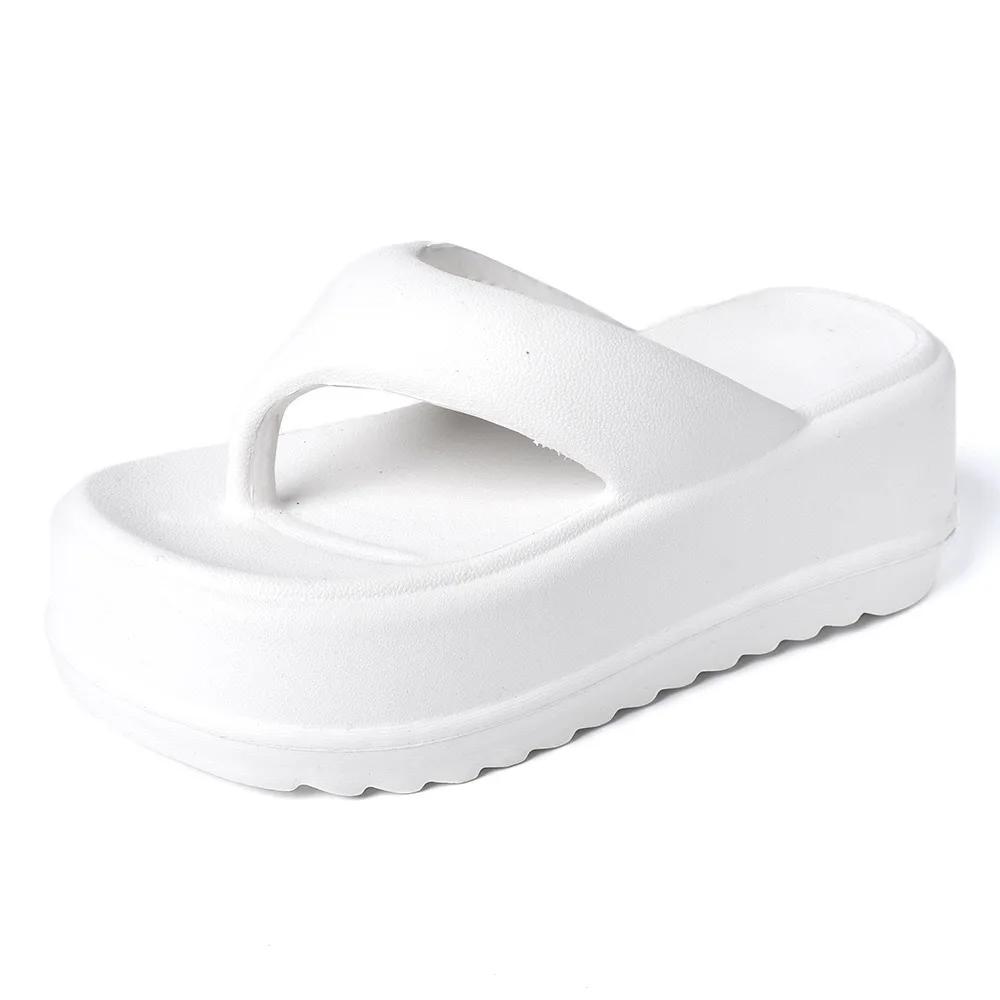 Fashion Platform Slippers New Summer Women Wedges Flip Flops Casual Shoes Sandals 2024 Fashion Trend Walking Home Shoes Flat Slides