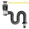 Flexible Drainage Outlet Pipe Heavy Duty PVC Material for Kitchen Bathroom Vanity Restroom Sinks