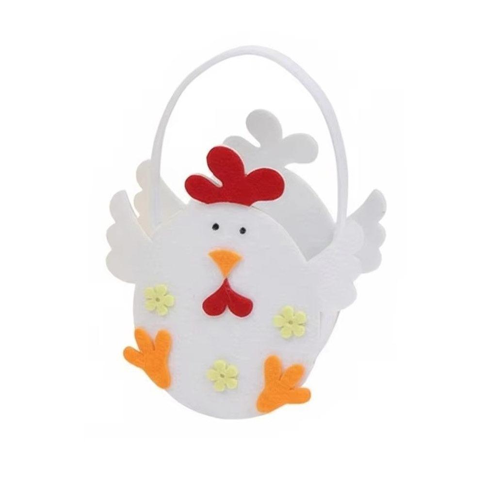 Felt Easter Candy Gift Bag With Handle Easter Bunny Basket Children's Gift Candy Bag  Egg Hunting