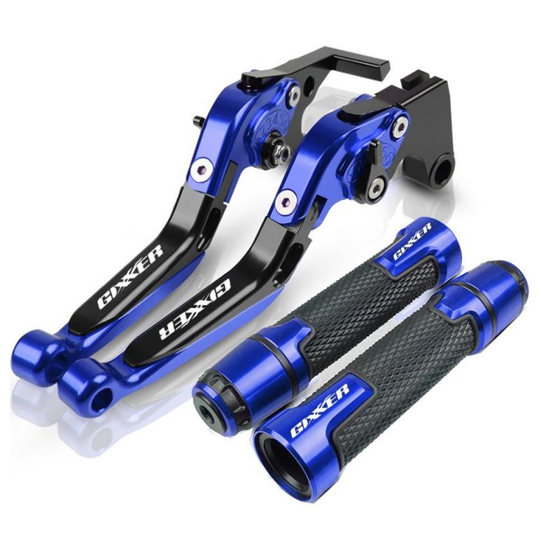 Aluminum Brake Clutch Lever Adjuster Handlebar Grips Suzuki GIXXER 250SF 155 Motorcycle Upgrade Kit