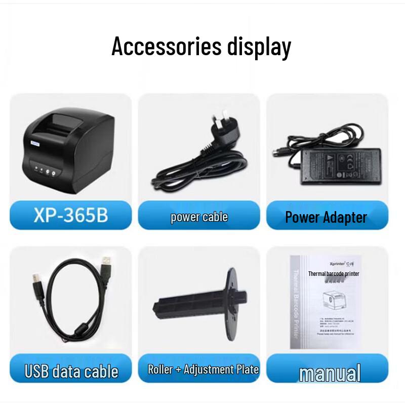 Xprinter 50/80mm Thermal Label & Receipt Printer CN plug (adapter included)