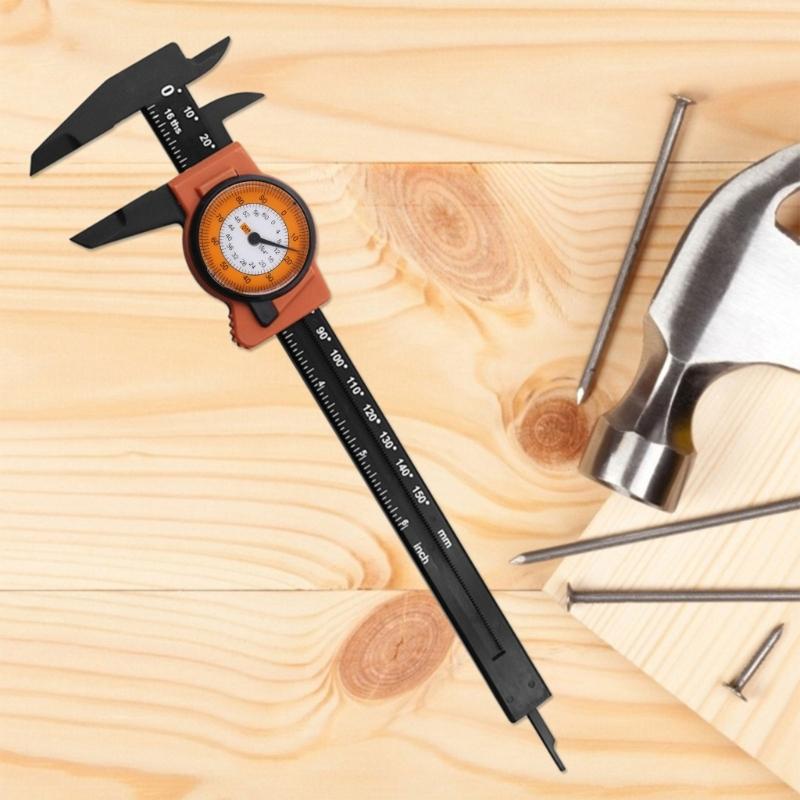 6-inch Plastic Dial Vernier Caliper Ruler Vernier Caliper Gauge Professional Measuring Ruler Tool High Accuracy Measurer