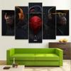 5 Panels Canvas Wall Arts Animation Poster Painting The Animal Gorilla Picture Print Living Room Home Decor Bedroom Wallpaper No Frame