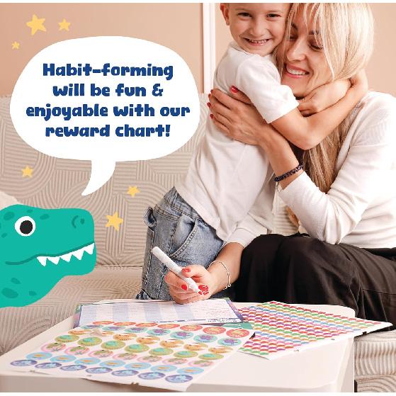 Reward Chart for Kids - 49 Big & 1,920 Mini Stickers, Behavior Chart for Kids at Home, Magnetic Chore Chart for Multiple Kids and Toddler 2-4 Years,