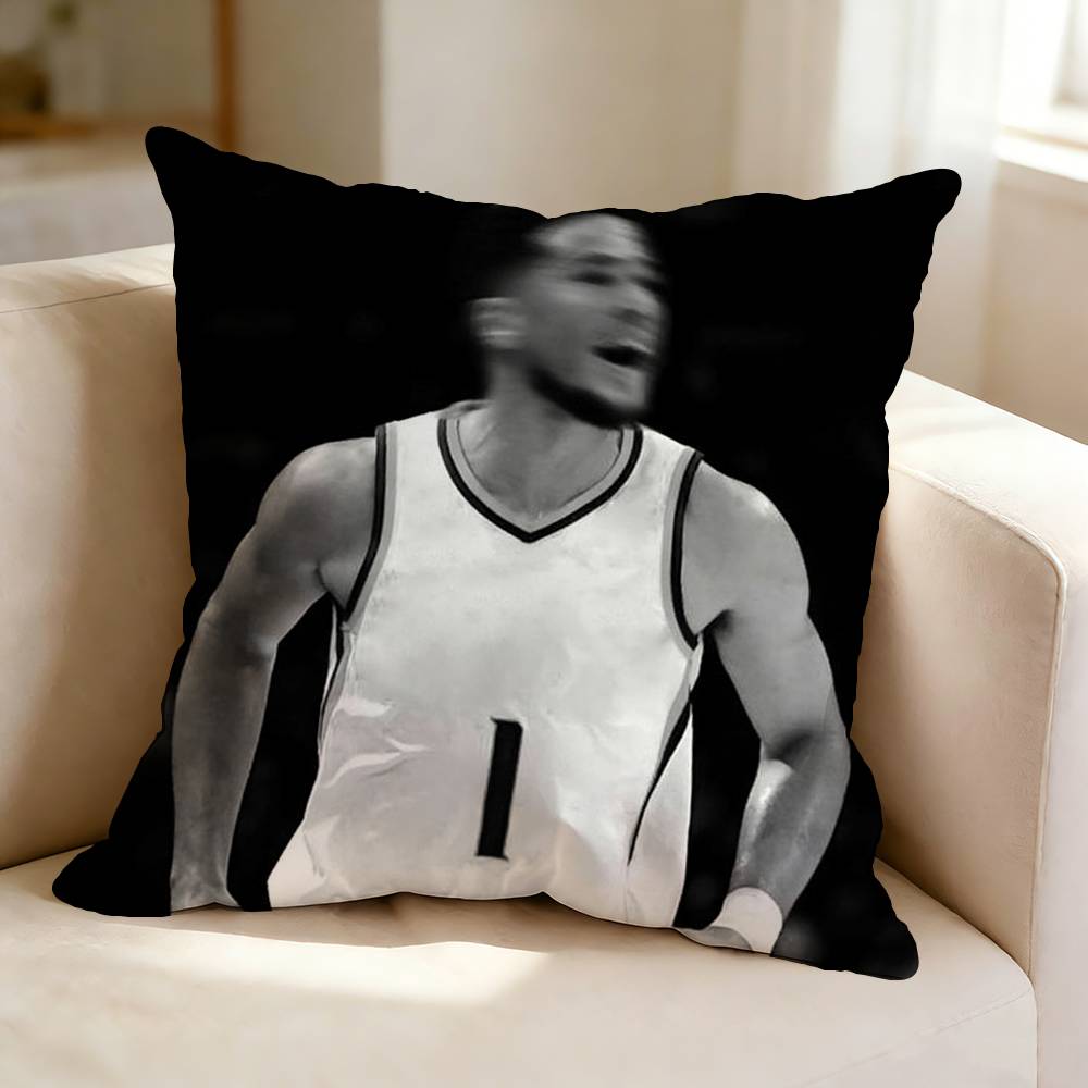 D-Devin Booker Basketball player Square Double-Sided printed Pillow Case Bedroom Bedside Pillow Sofa Cushion Cover