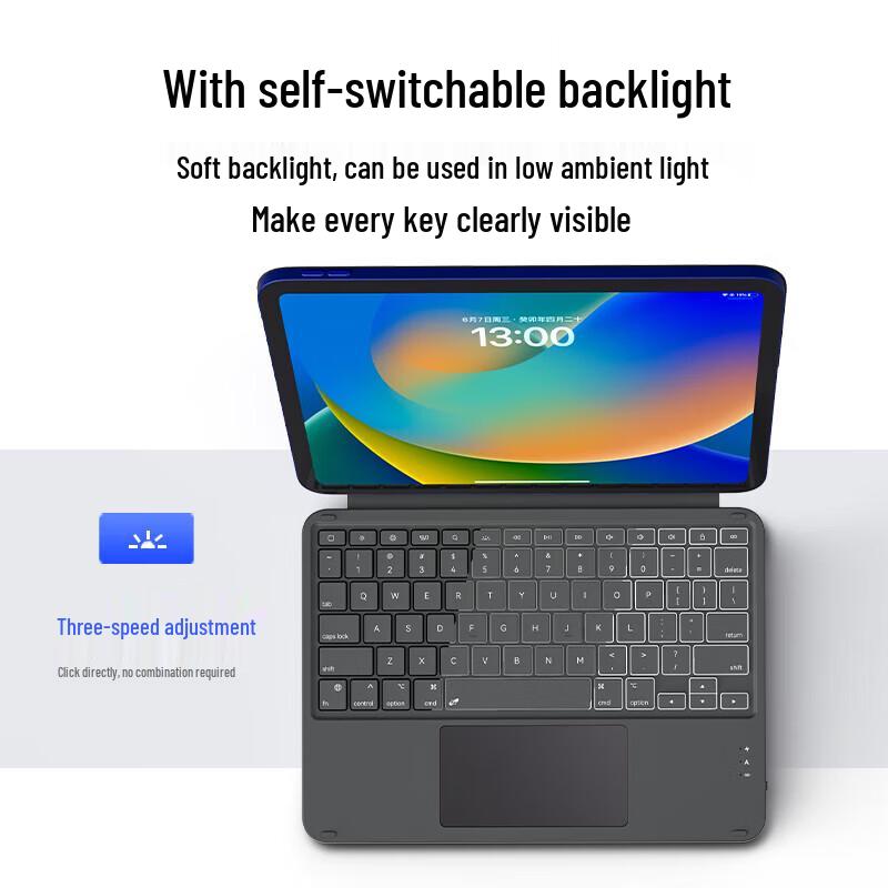 Asdun iPad 10 (2022) 10.9-inch Magnetic Bluetooth Keyboard Case with Trackpad