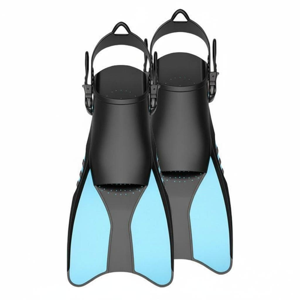 Adjustable Accessible Heel Flippers Flexible Adjustable Underwater Fins Accessible Heel Aquatic Fins Soft Foot Pocket for Adults