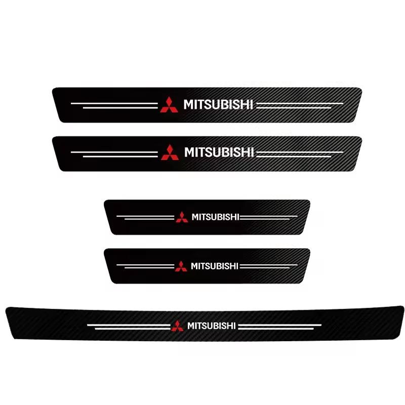 Car Door Carbon Fiber Sill Protector Sticker For Mitsubishi Eclipse Outlander Pajero ASX Colt I200 Space Triton Ralliart Ex Star