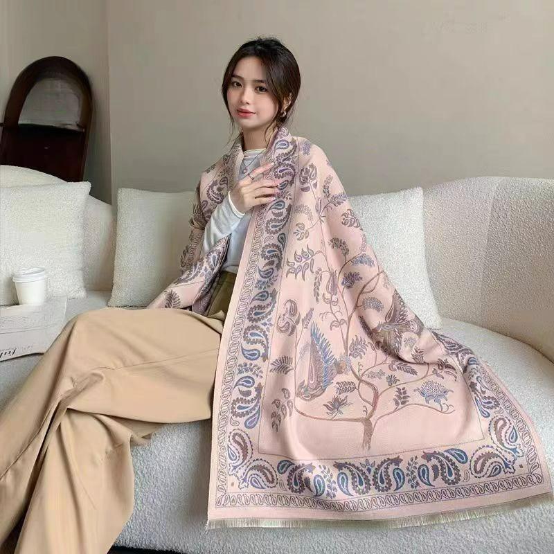 Air-conditioned Room Scarf Female Summer Office Imitation Cashmere Blanket To Keep Warm with Shawl