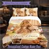Personalized 3Pcs Bedding SetSabrina Carpenter Custom Text Duvet Cover Pillowcase Set Bedroom Gift