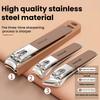 Nail Clipper Set Designed To Prevent Splashes, Featuring Stainless Steel Clippers for Home Use Along with a Nail File